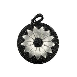 Marlyn Schiff Silver Flower Pendant Charm